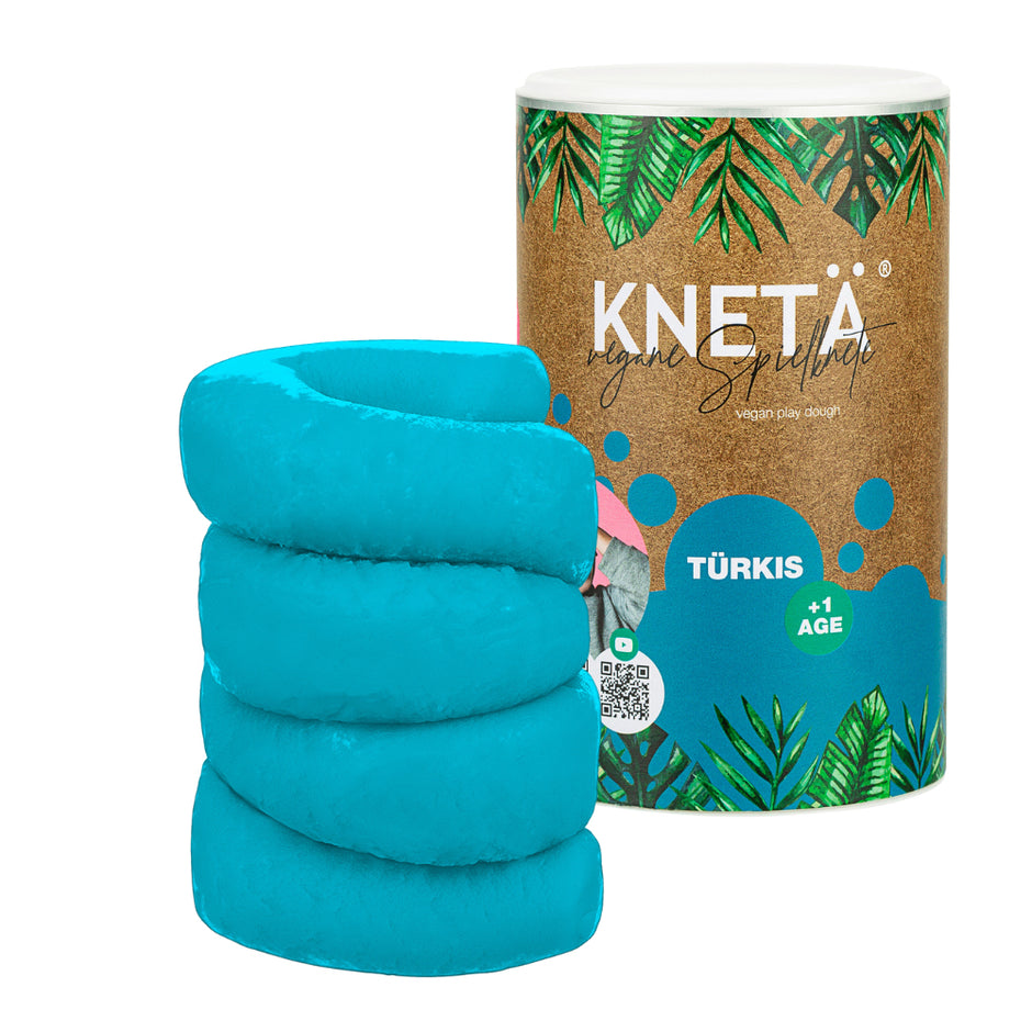Knetä Vegan Speelklei XXL – 1000 g Koker - Turkoois