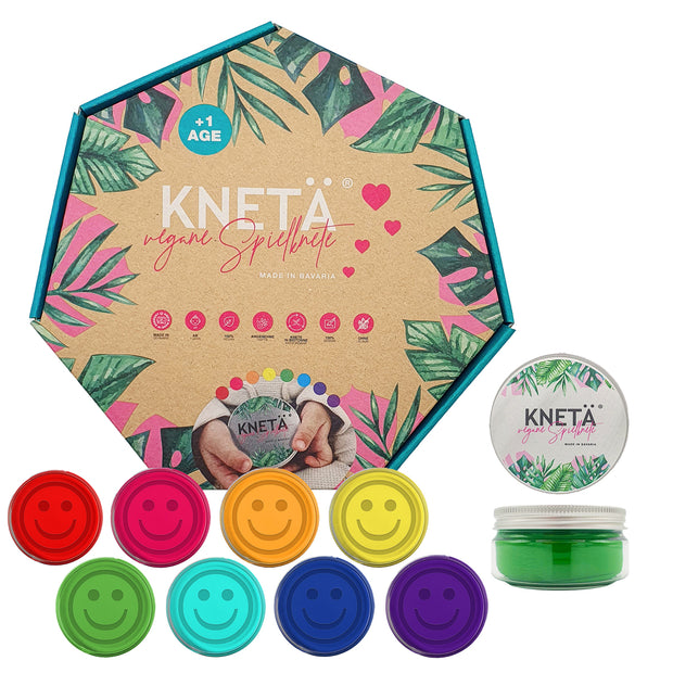 Knetä Vegan Speelklei Set – 8 × 125 g