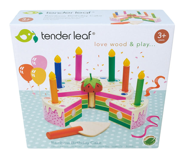 Tender Leaf Playing – Verjaardagscake Regenboog