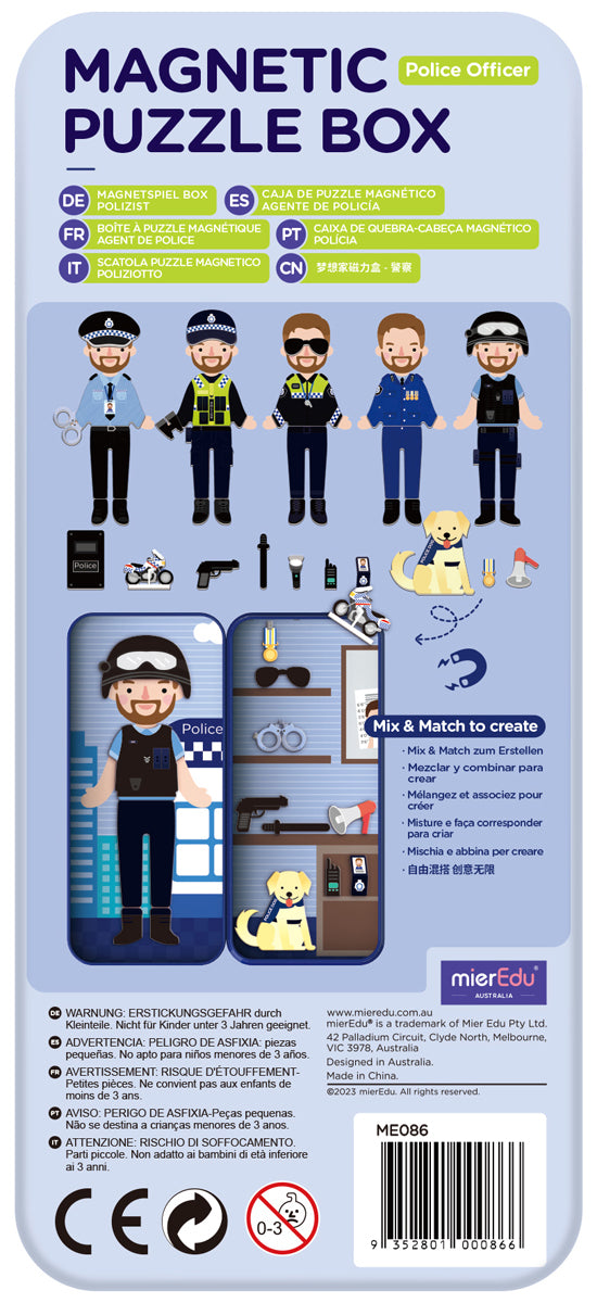 MierEdu Magnetic Puzzle Box – Police Officer