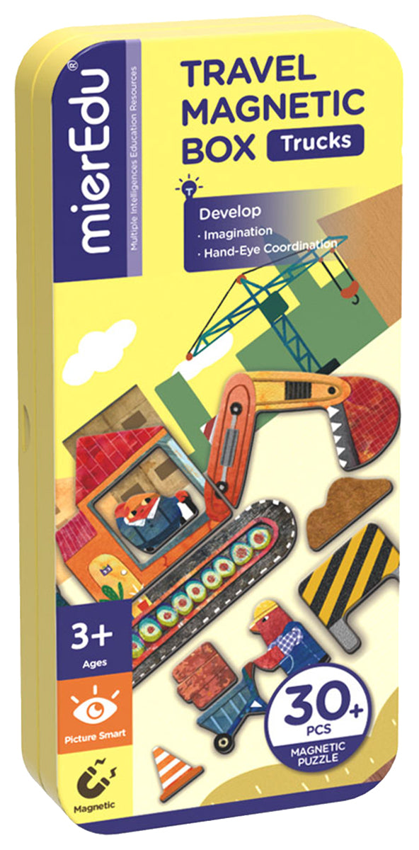 MierEdu Magnetische Puzzeldoos – Vrachtwagens