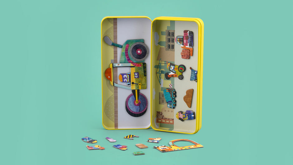 MierEdu Magnetische Puzzeldoos – Vrachtwagens
