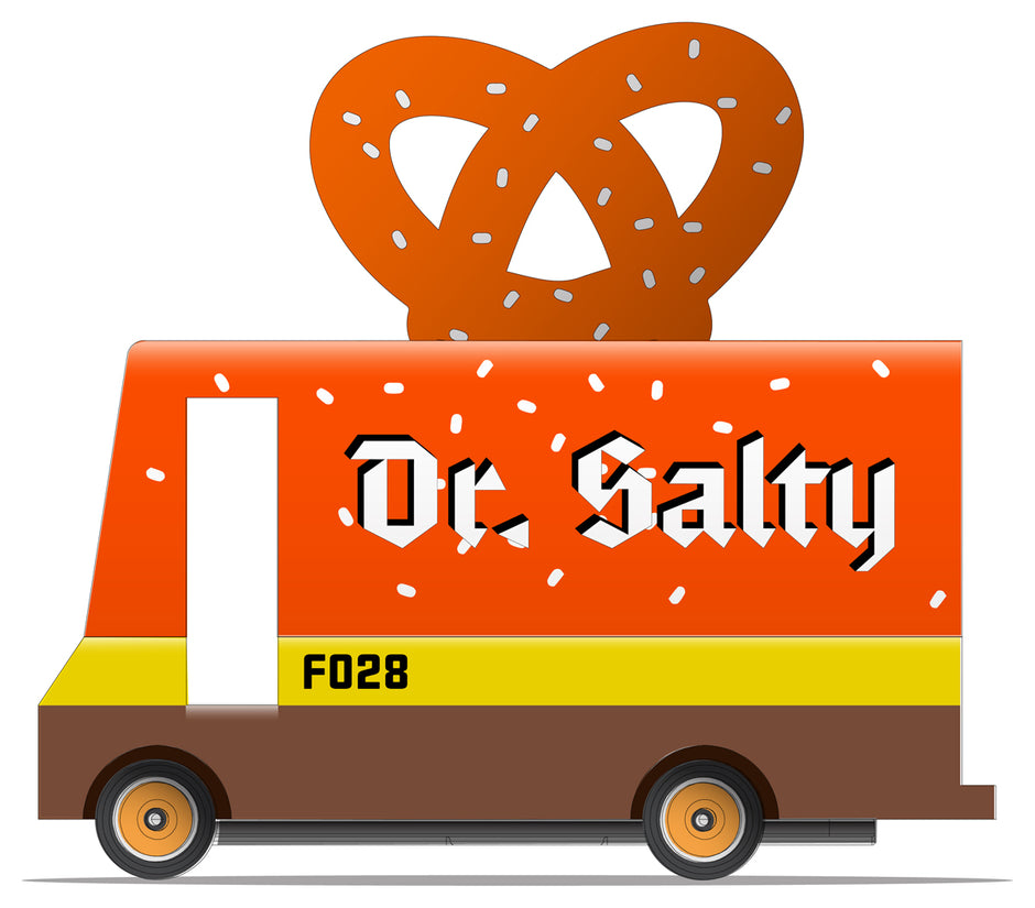 Candycar Pretzel Van – Dr. Salty – Duurzame Houten Speelgoed auto