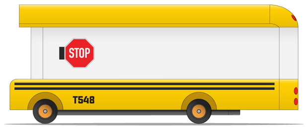 Candycar School Bus – Duurzame Houten Speelgoed Bus