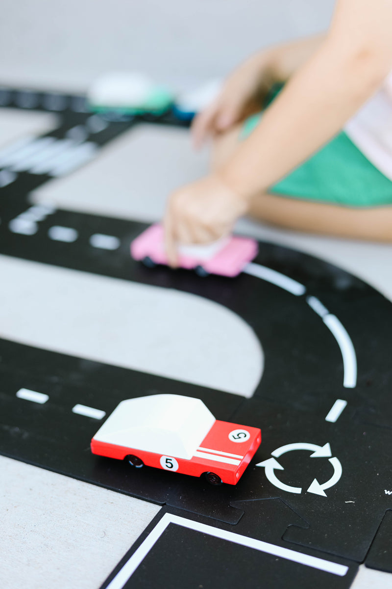 Candycar Racer Red #5 – Duurzame Houten Raceauto