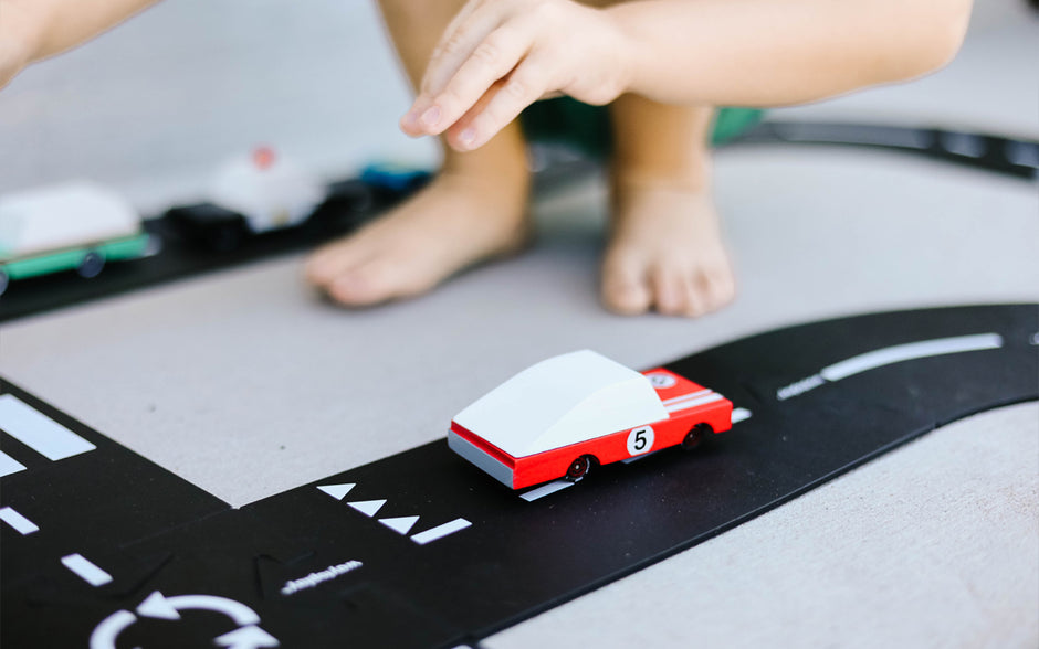 Candycar Racer Red #5 – Duurzame Houten Raceauto