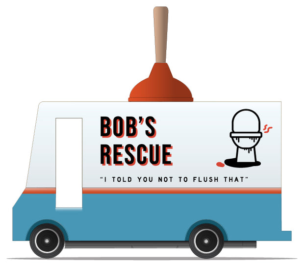 Candycar Bob’s Plumbing Van – Duurzame Houten Speelgoed auto