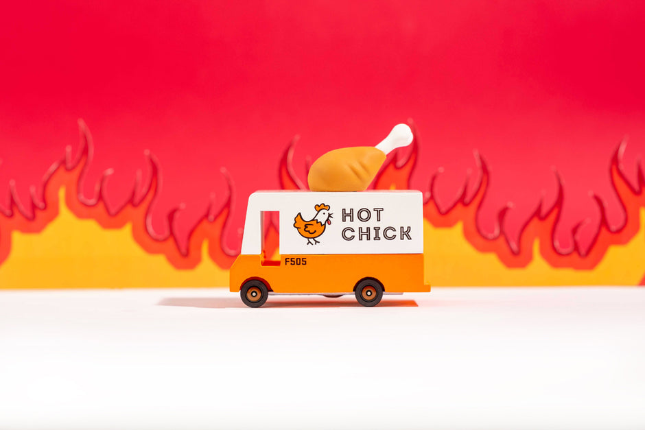 Candycar Hot Chick Van – Duurzame Houten Speelgoed auto