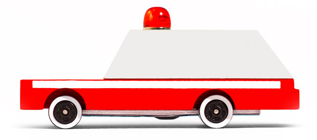 Candycar Ambulance Car – Duurzame Houten Speelgoed auto