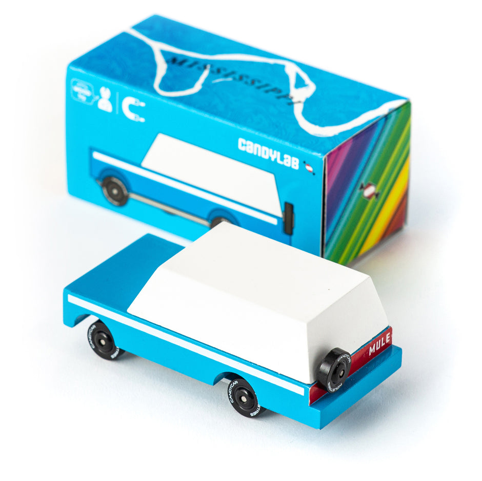 Candycar Mississippi Mule Blue – Duurzame Houten Pick-up
