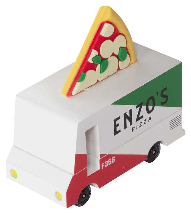 Candycar Pizza Van – Duurzame Houten Speelgoed auto