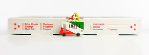 Candycar Pizza Van – Duurzame Houten Speelgoed auto