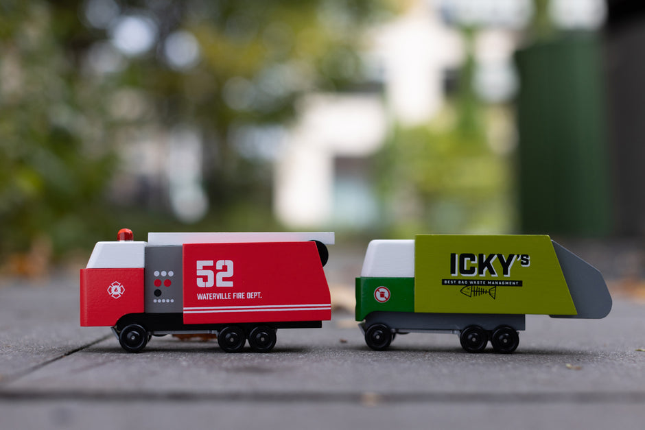Candycar Fire Truck – Duurzame Houten Brandweerwagen