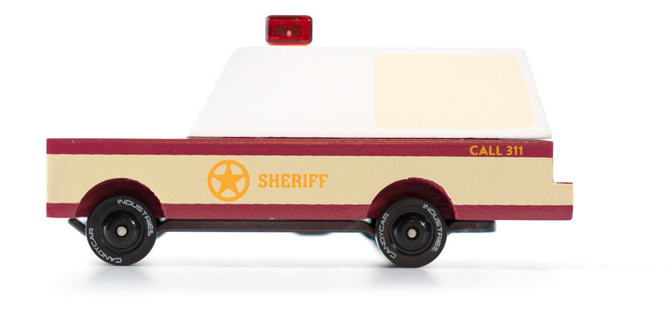 Candycar Sheriff Truck – Duurzame Houten Politiewagen