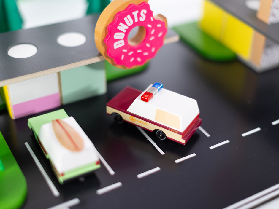 Candycar Sheriff Truck – Duurzame Houten Politiewagen