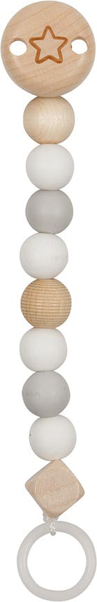 Goki Baby Fopspeenketting – Ster Grijs/Wit